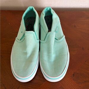 Mint Green Slip On VANS Women's Sneakers size 8